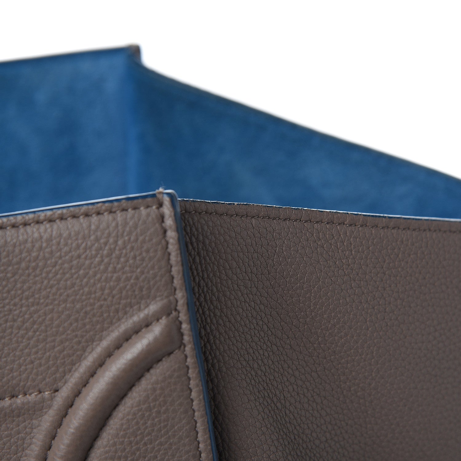 Celine Baby Grained Medium Phantom Luggage Taupe Blue Trim 14 of 14