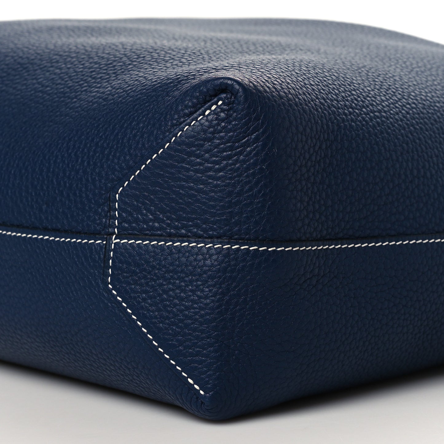 Taurillon Clemence Double Sens 45 Reversible Tote Bleu Izmir Bleu Saphir