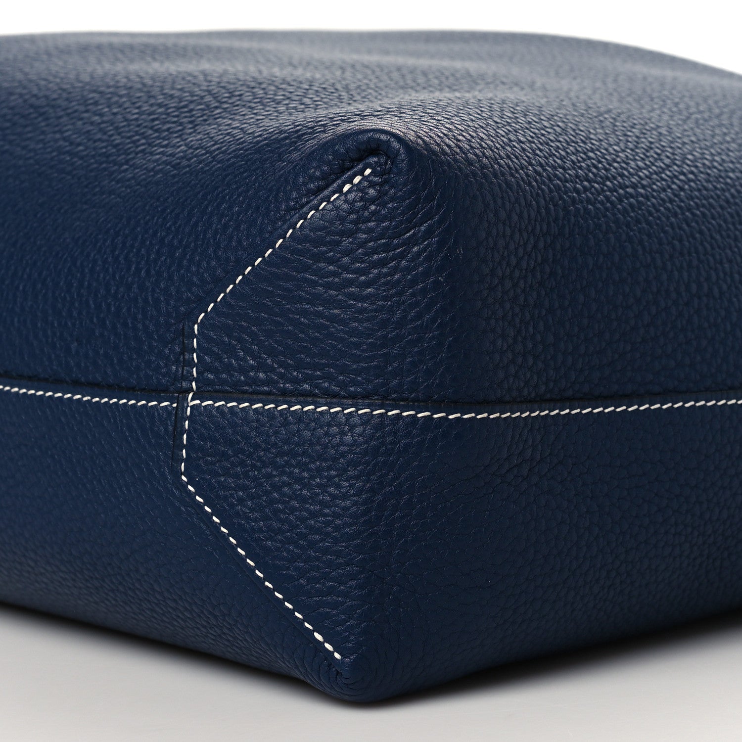 Hermes Taurillon Clemence Double Sens 45 Reversible Tote Bleu Izmir Bleu Saphir 14 of 15