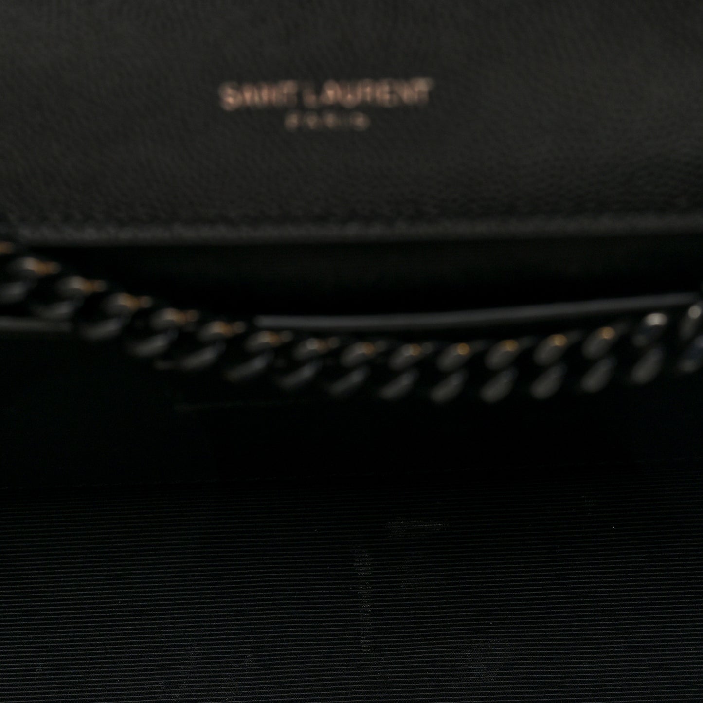 Grain De Poudre Medium Classic Monogram Monochrome Kate Satchel Black