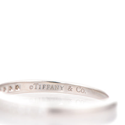 Tiffany Platinum Diamond .15ctw Half Circle Wedding Band Ring 52 6 4 of 5