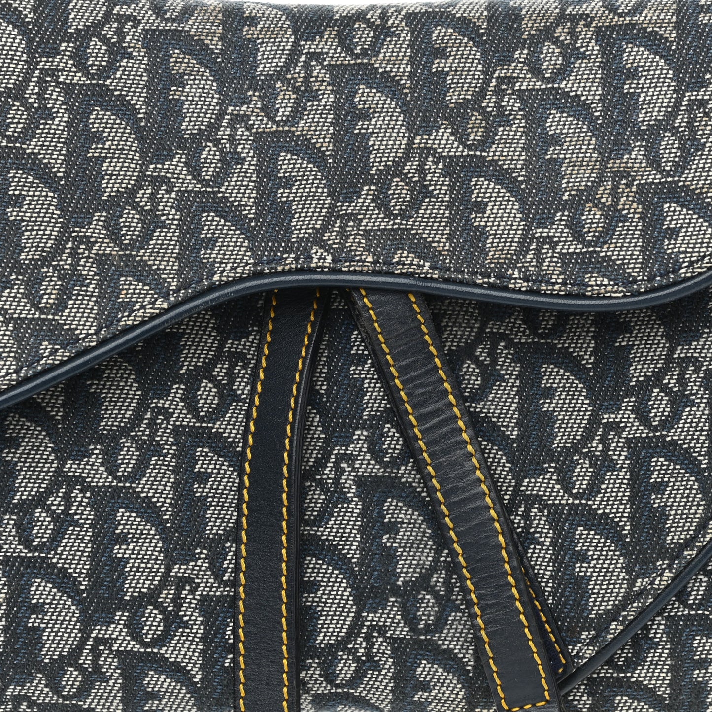 Monogram Double Saddle Bag Navy Blue