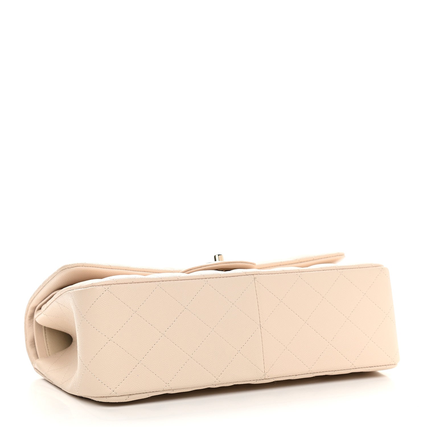 Chanel Caviar Quilted Jumbo Double Flap Beige Clair 4 of 9