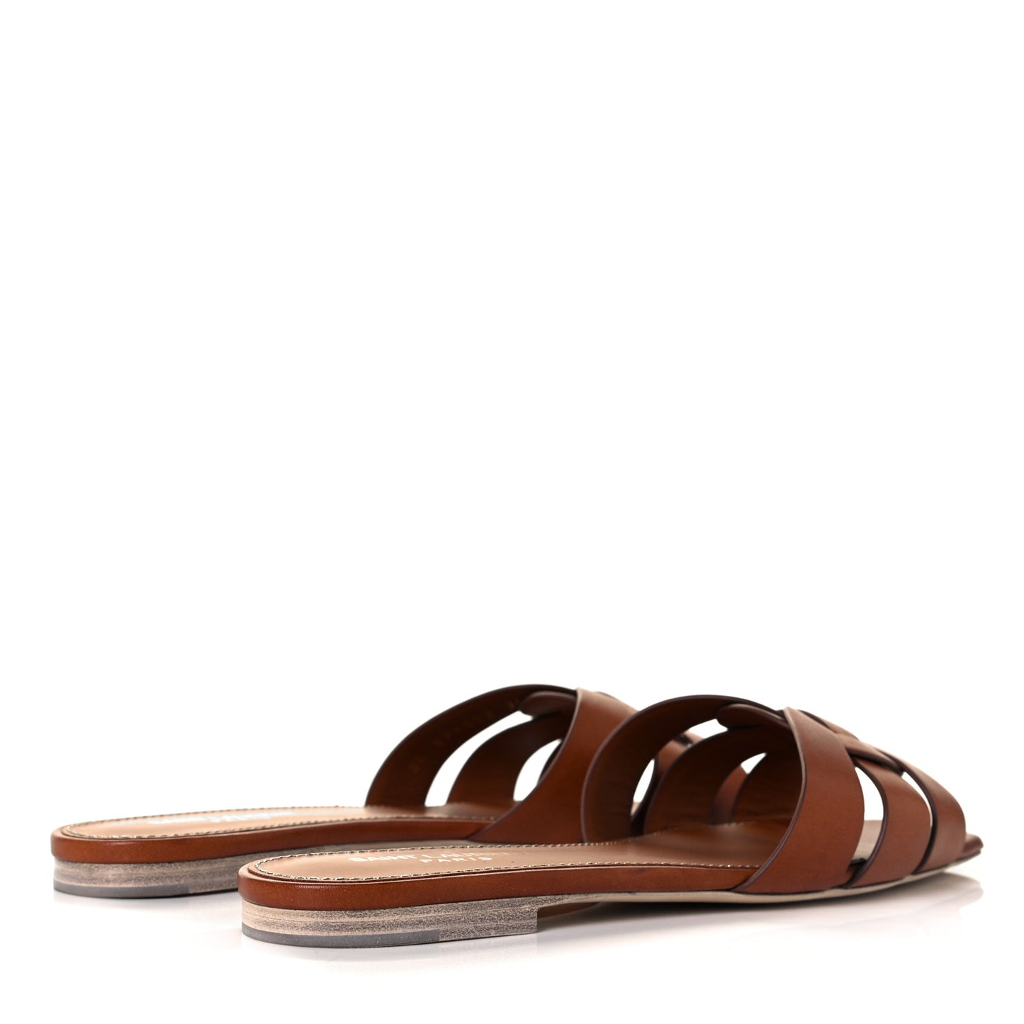 Calfskin Tribute 05 Slide Sandals 39 Amber