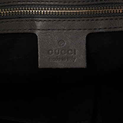 Gucci Calfskin Suede Large New Jackie Web Shoulder Bag Grey 6 of 10