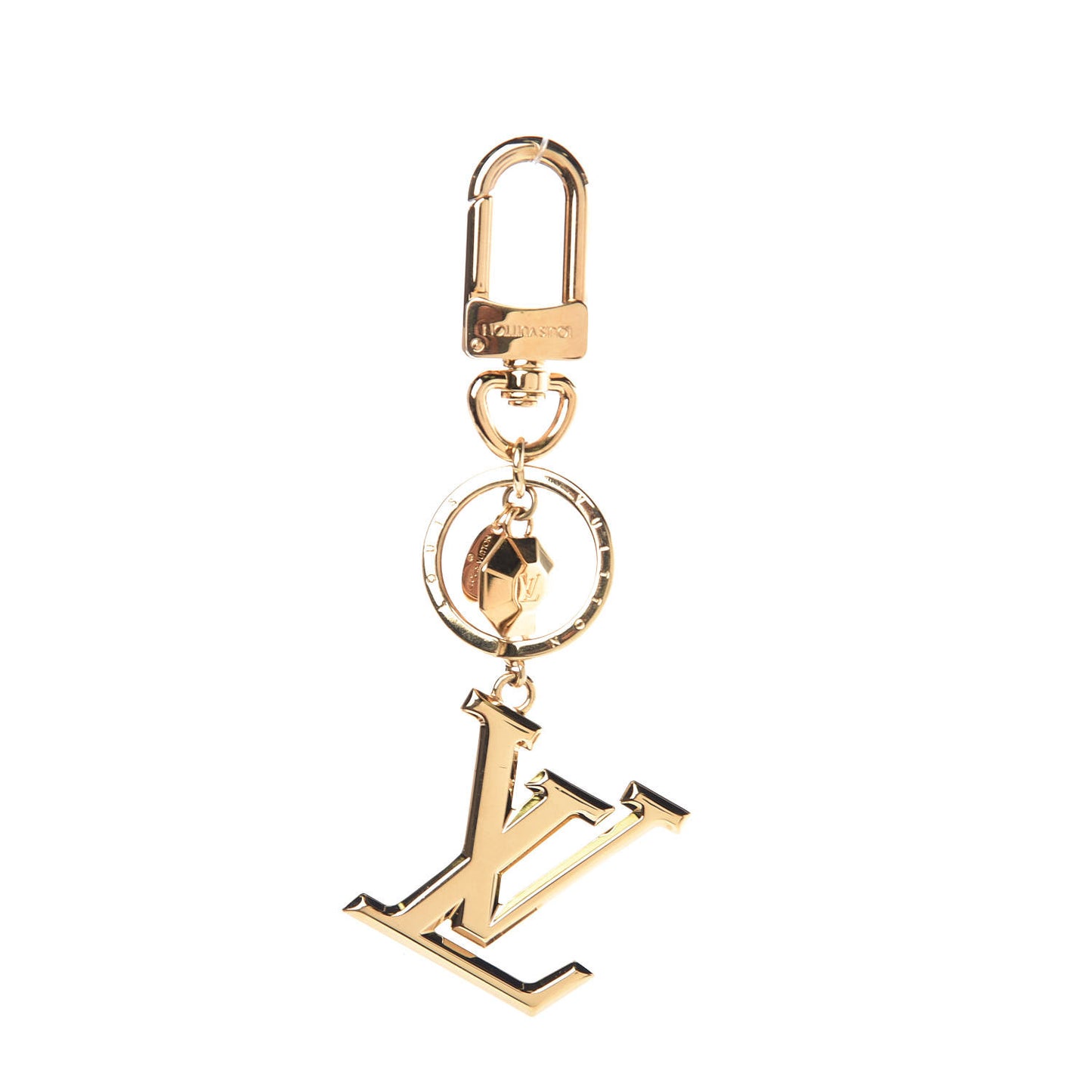 LV Facettes Bag Charm Key Holder Gold