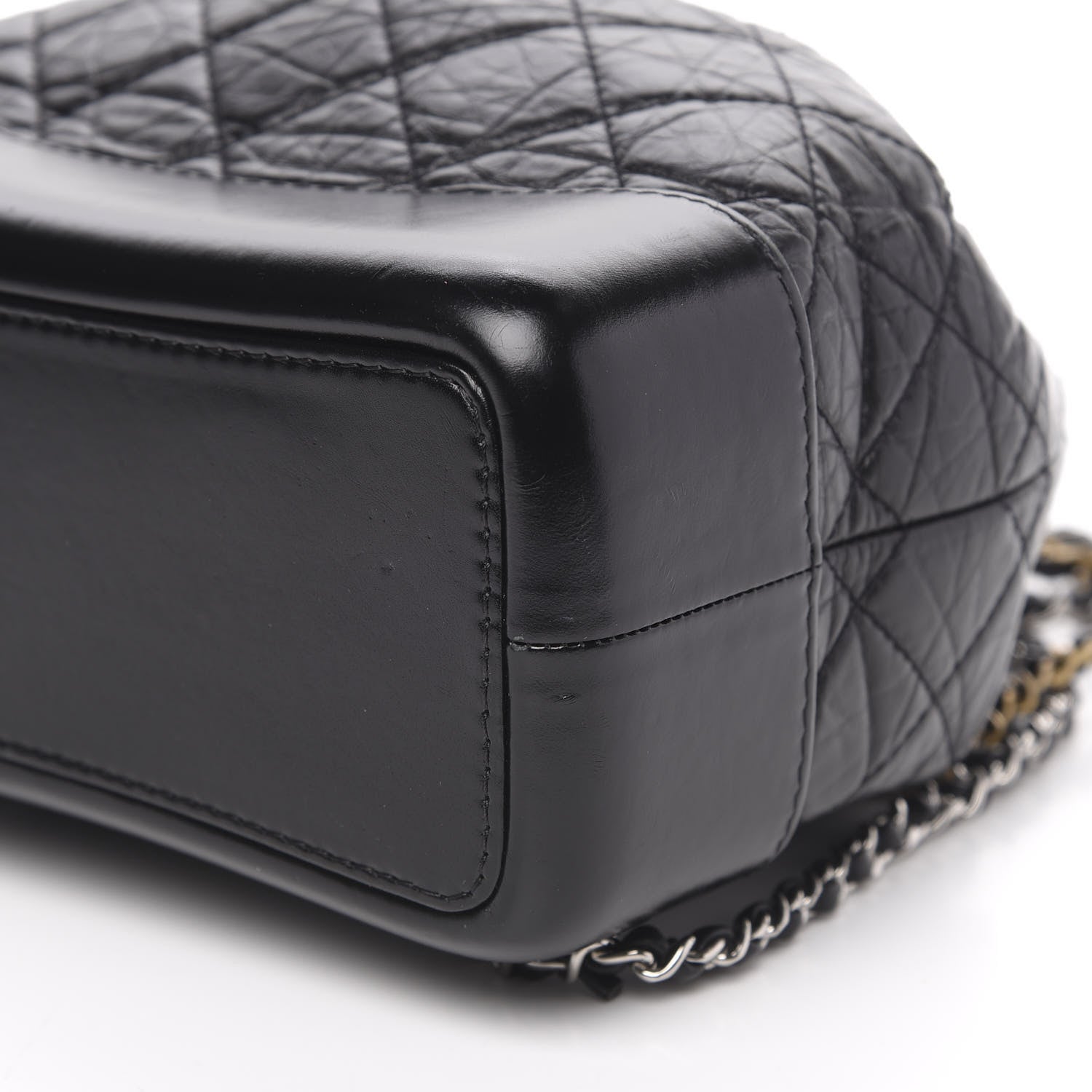 Chanel Aged Calfskin Quilted Small Gabrielle Backpack Black 8 of 10