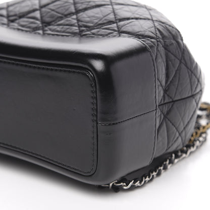 Chanel Aged Calfskin Quilted Small Gabrielle Backpack Black 8 of 10