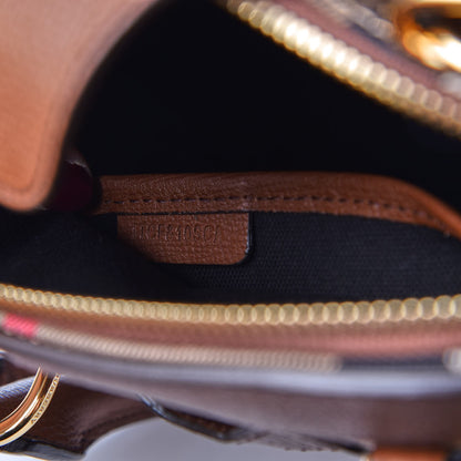 Burberry House Check Small Milverton Satchel Tan 8 of 9