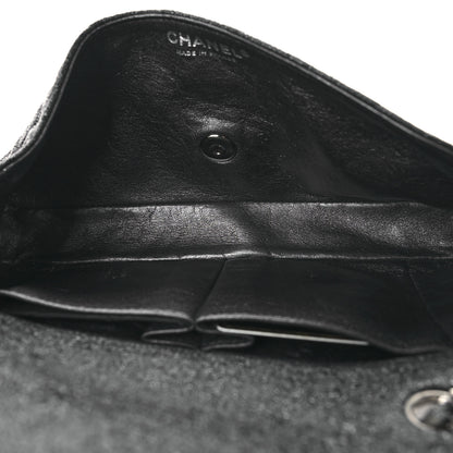 Chanel Metallic Crackled Calfskin Quilted East West Flap Navy 5 of 15