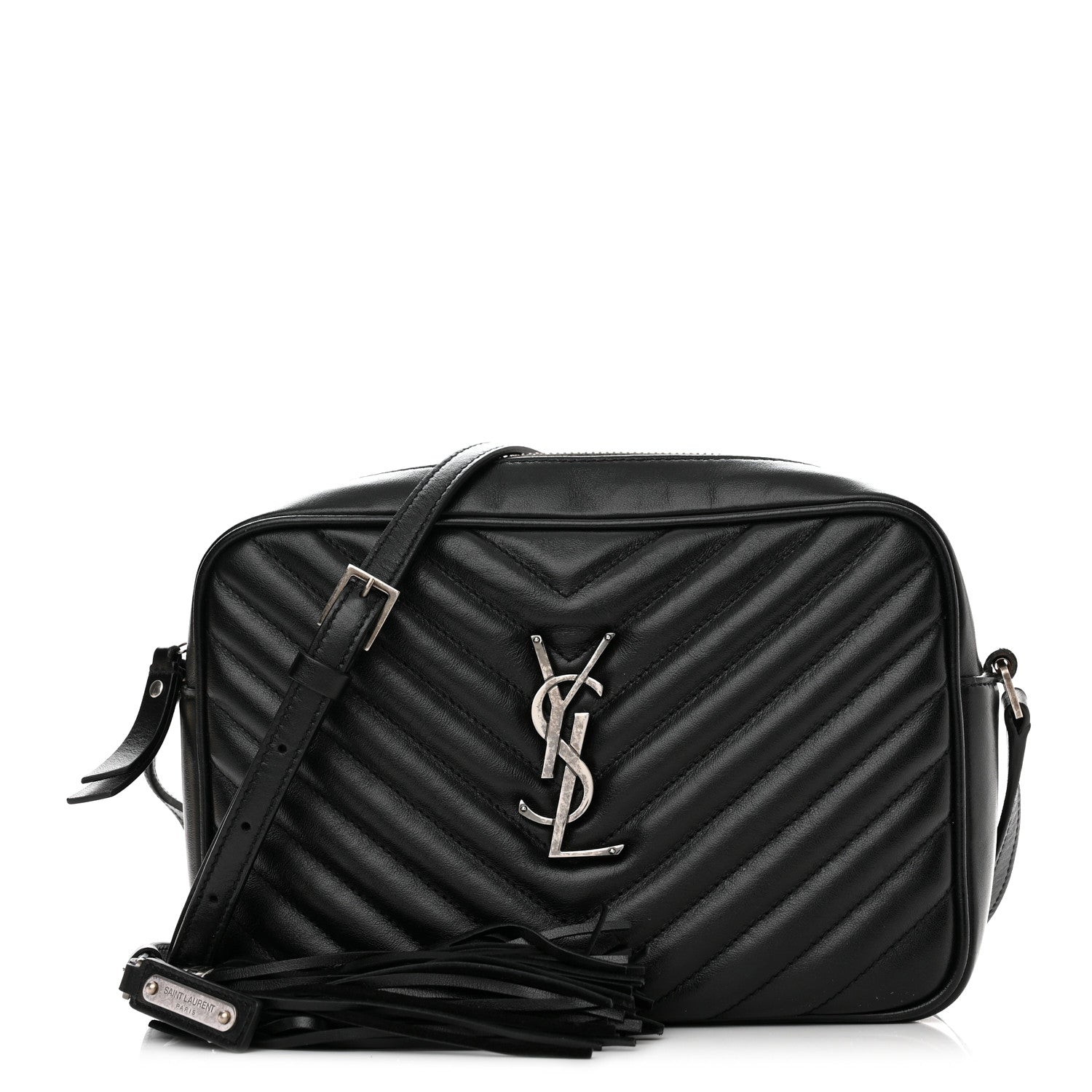 Saint Laurent Calfskin Matelasse Monogram Lou Camera Bag Black 1 of 11