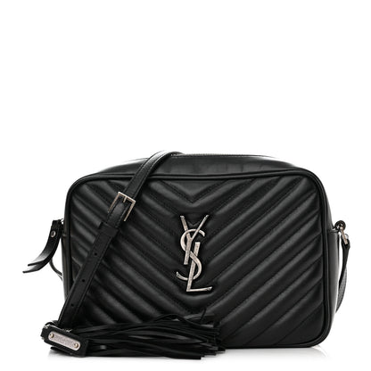 Saint Laurent Calfskin Matelasse Monogram Lou Camera Bag Black 1 of 11
