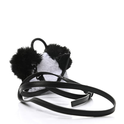 Balenciaga Faux Fur Fluffy Panda Earpods Holder Black 3 of 6