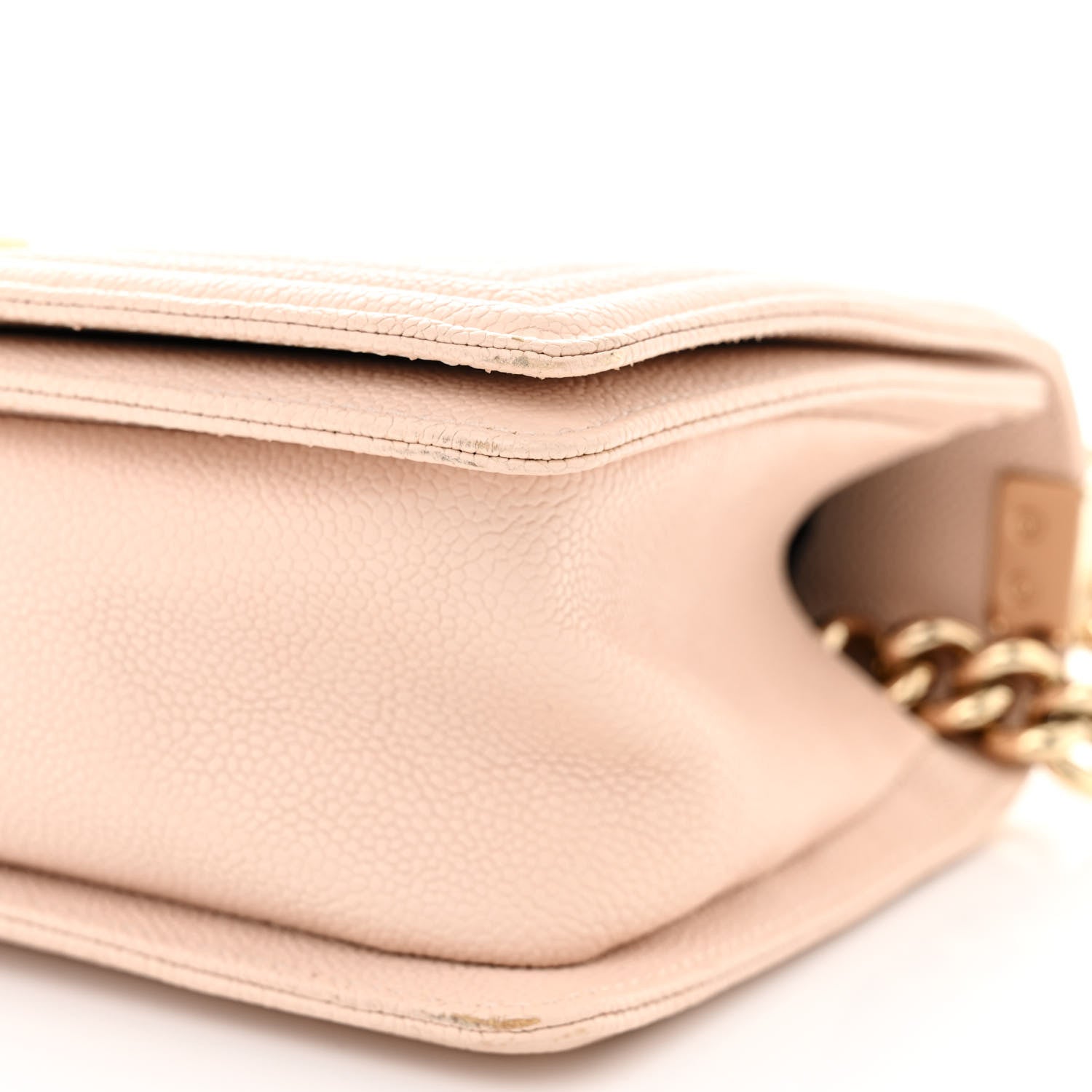Chanel Caviar Chevron Quilted Medium Boy Flap Light Pink 10 of 10