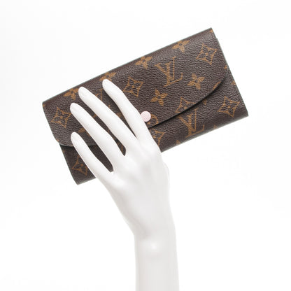 Louis Vuitton Monogram Emilie Wallet Rose Ballerine 2 of 7