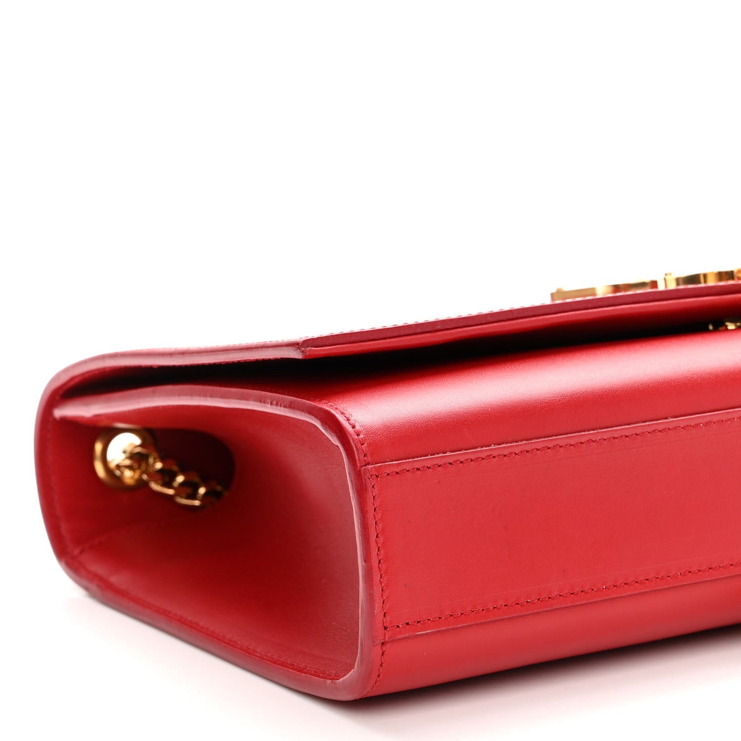 Smooth Calfskin Medium Classic Monogram Kate Tassel Satchel Lipstick Red