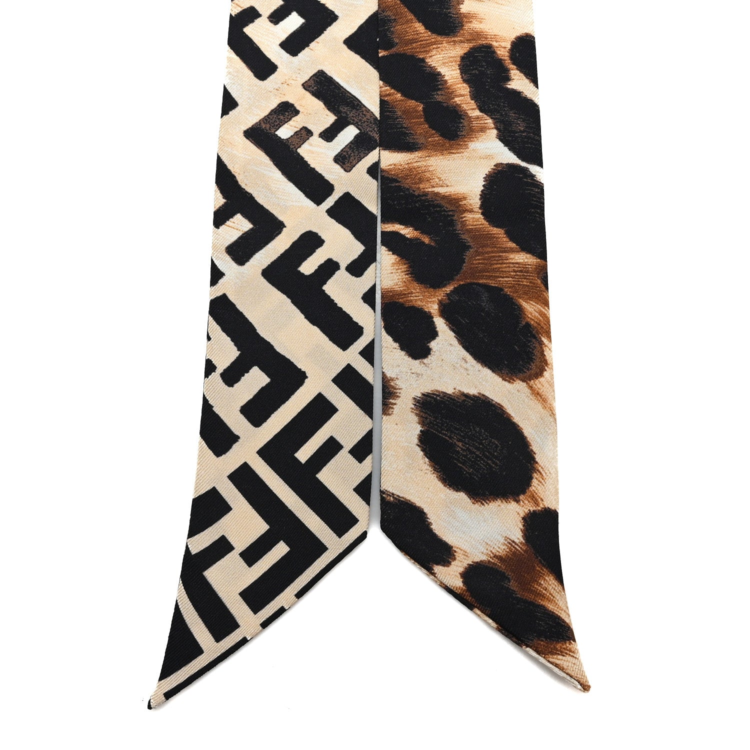 FENDI Wrappy シルク スカーフ レオパード柄 Fendi Silk FF Leopard Wrappy Scarf Beige 1814994 – FASHIONPHILE