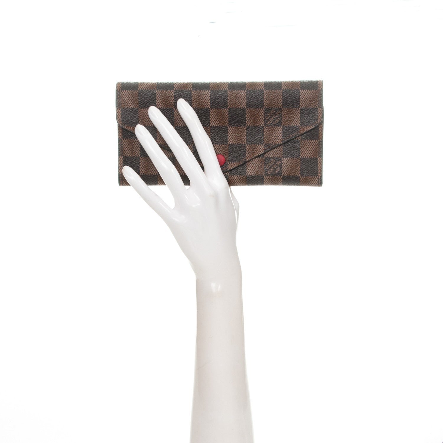 Louis Vuitton Damier Ebene Josephine Wallet Red 2 of 8