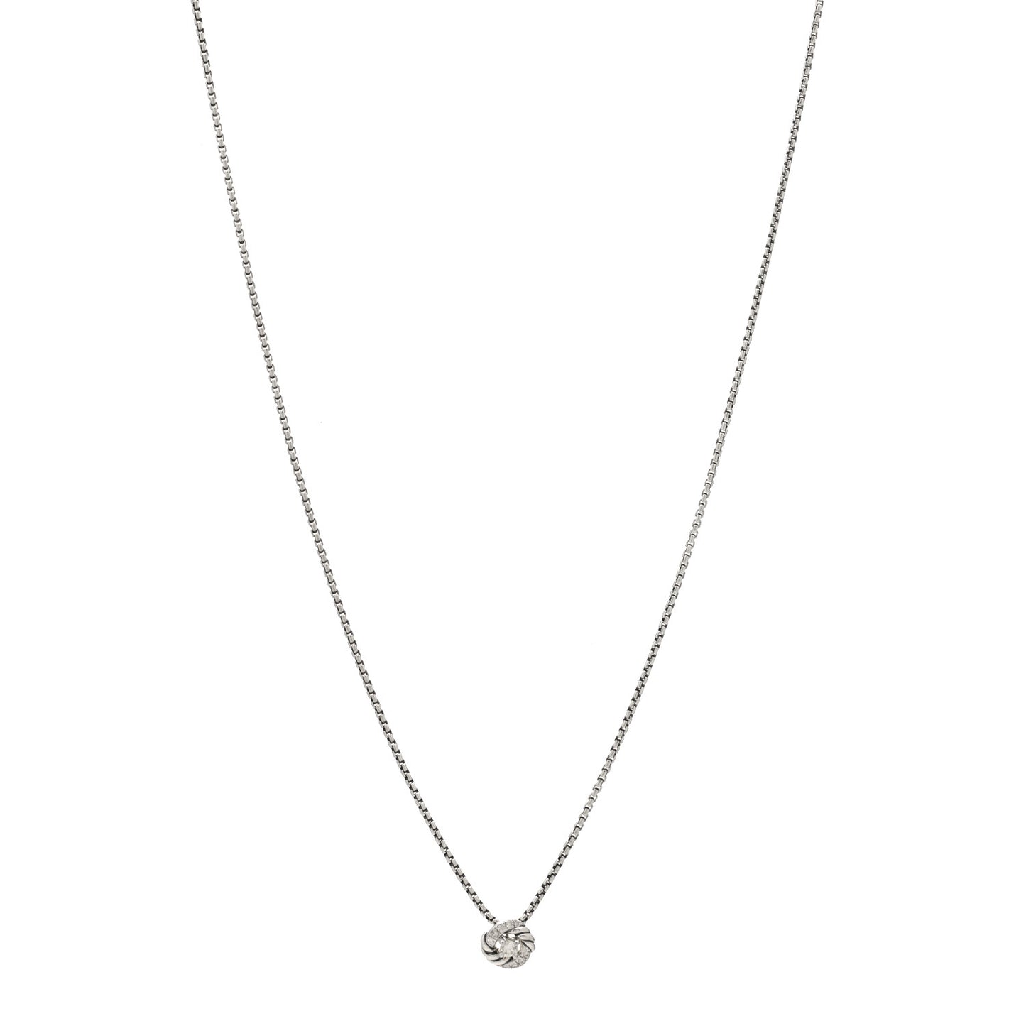 Sterling Silver Diamond Petite Infinity Pendant Necklace