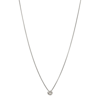 David Yurman Sterling Silver Diamond Petite Infinity Pendant Necklace 1 of 3