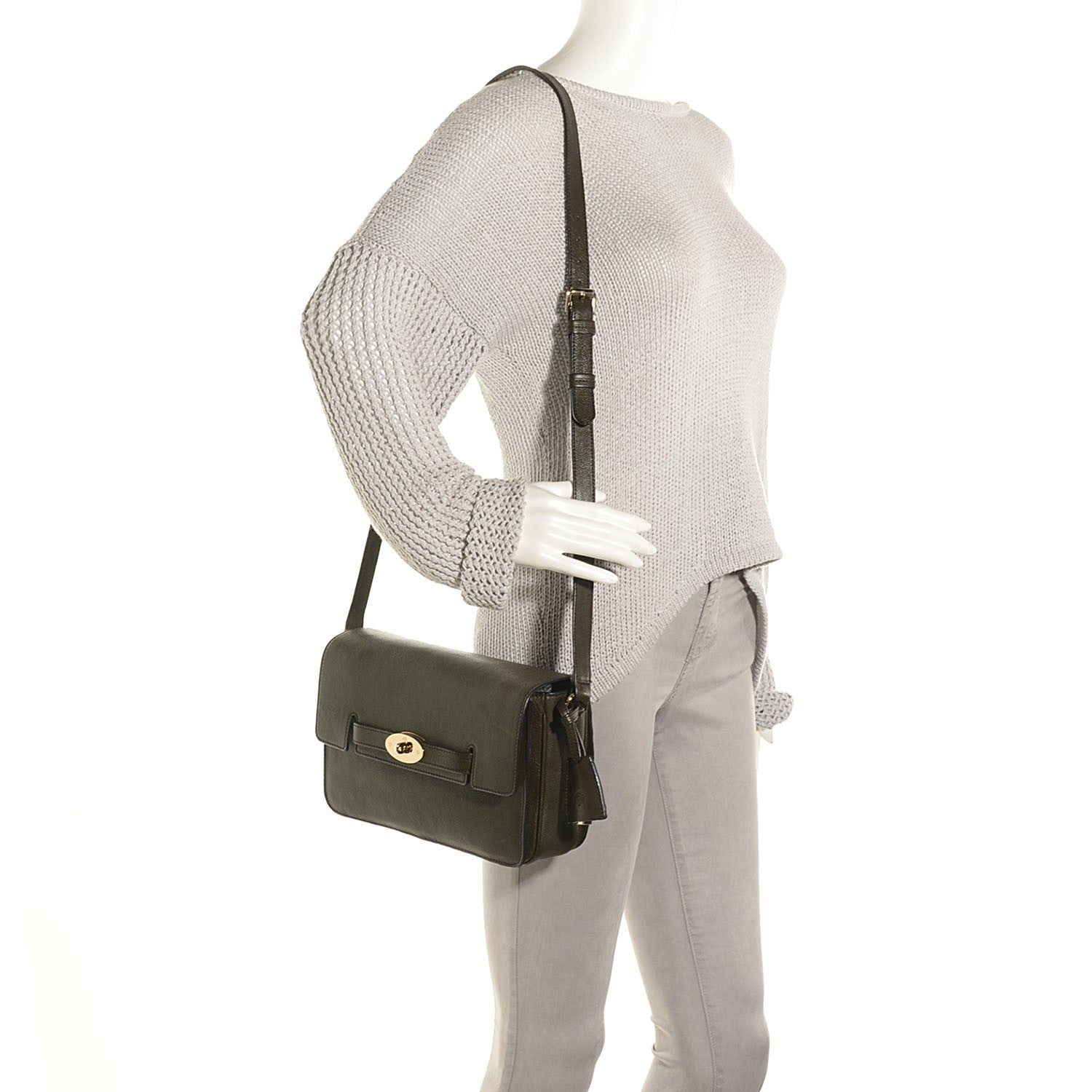 Mulberry Silky Nappa Bayswater Shoulder Bag Evergreen 2 of 12
