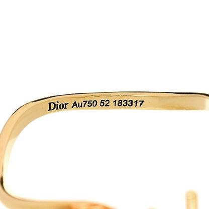Christian Dior 18K Yellow Gold Diamond Oui Ring 52 6 4 of 5