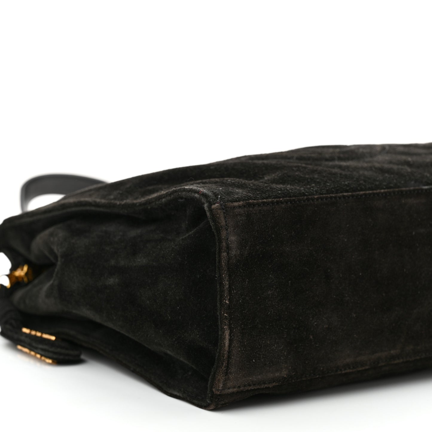 Suede CC Shoulder Bag Brown