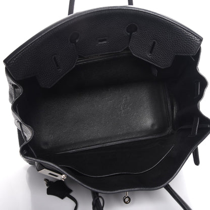 Hermes Taurillon Clemence Birkin 35 Black 8 of 25