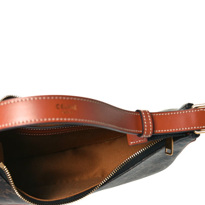 Celine Triomphe Canvas Calfskin Ava Shoulder Bag Tan 7 of 8