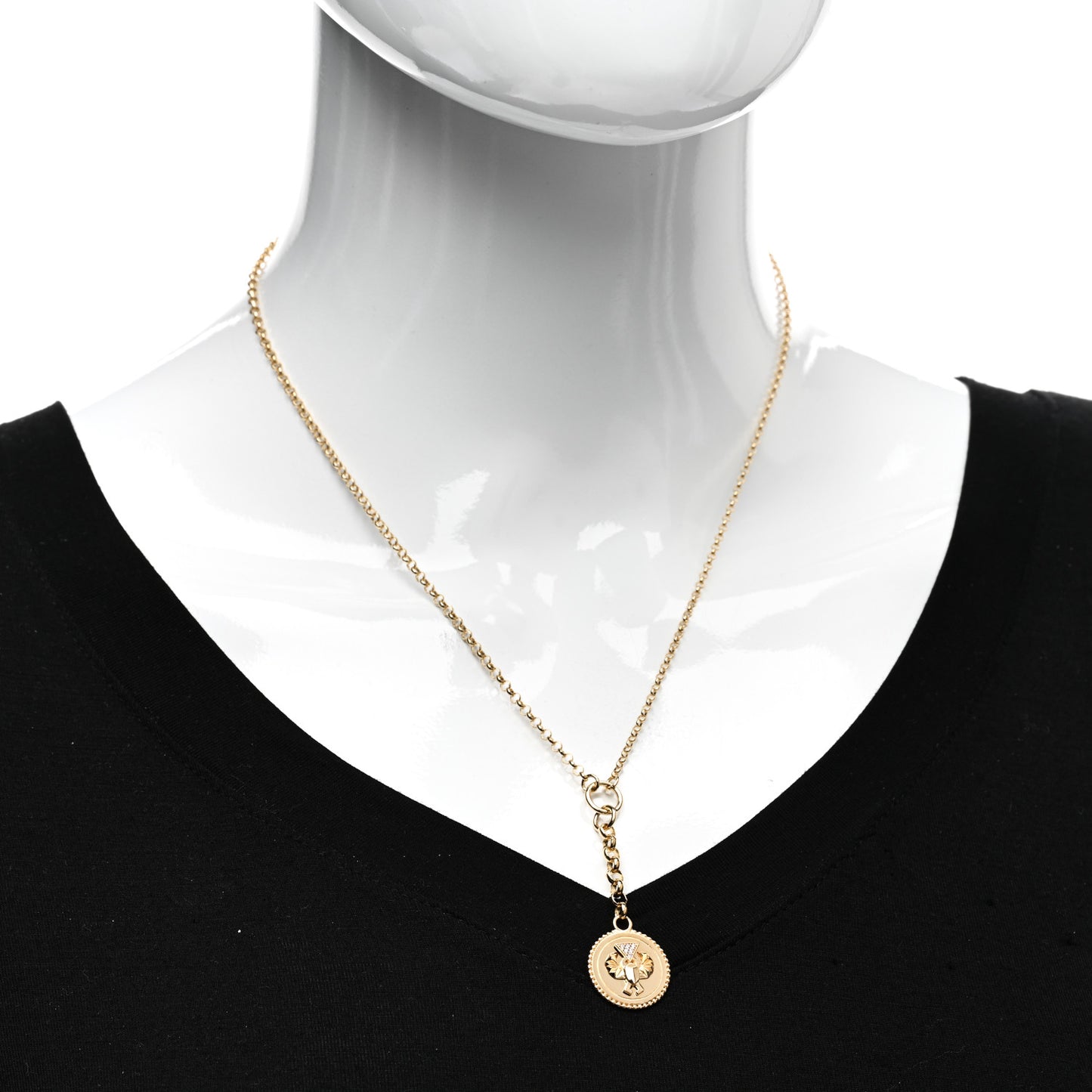 18K Yellow Gold Diamond Protection Baby Mixed Belcher Extension Chain Necklace