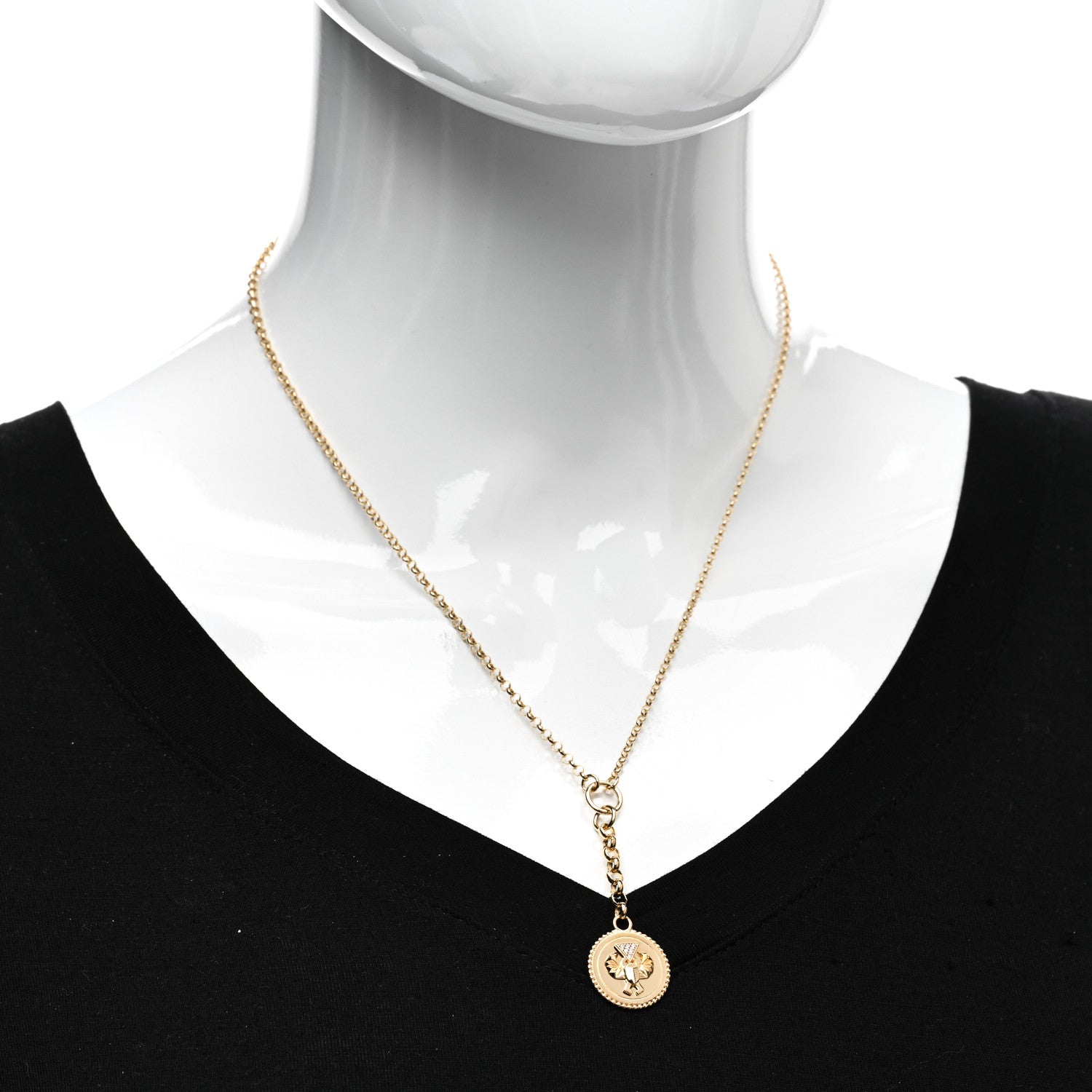 Foundrae 18K Yellow Gold Diamond Protection Baby Mixed Belcher Extension Chain Necklace 2 of 5