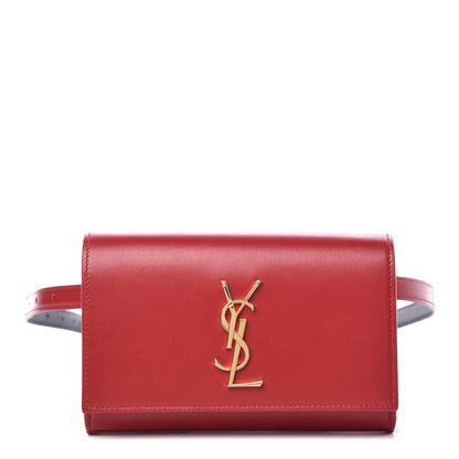 Saint Laurent Smooth Calfskin Monogram Kate Belt Bag Red 1 of 8