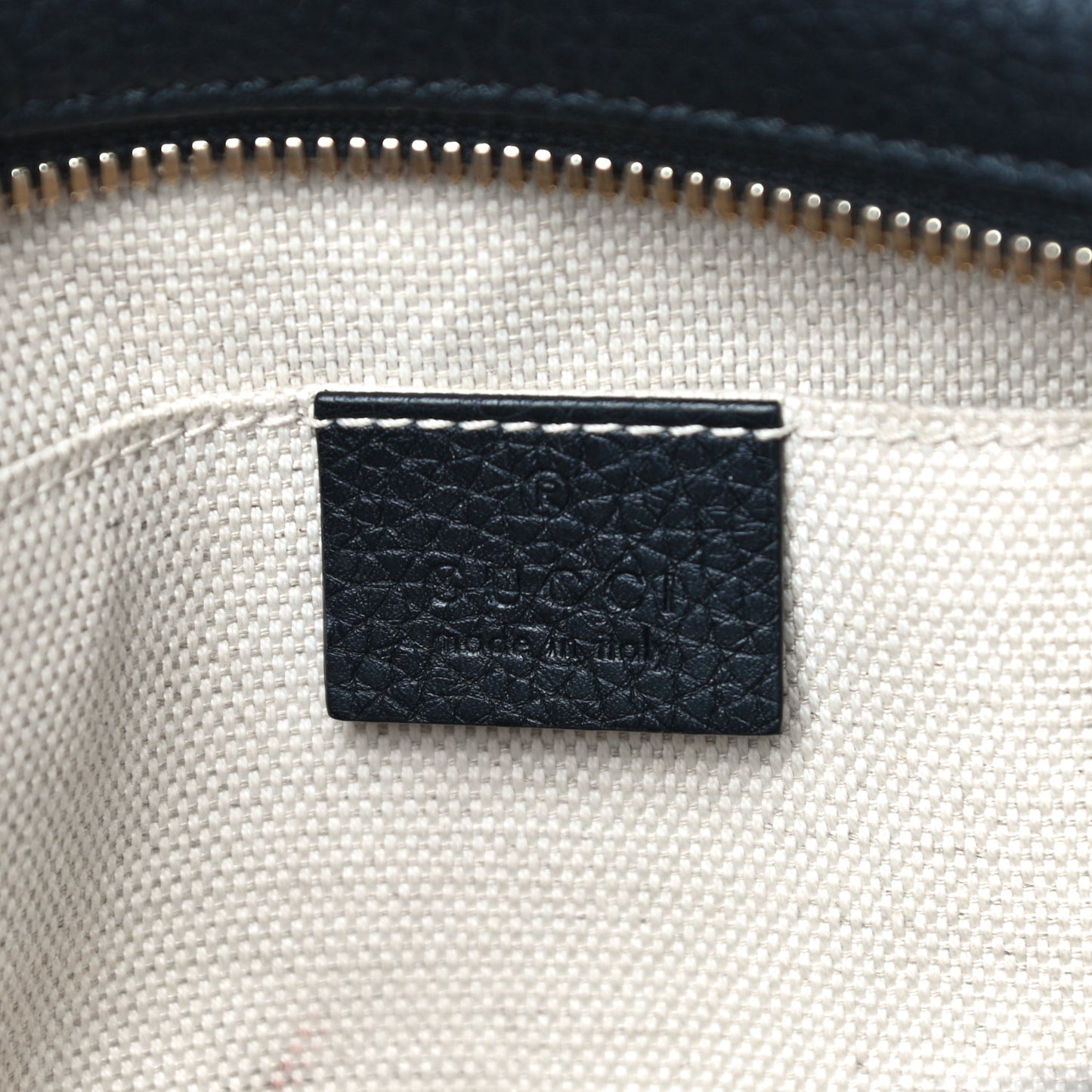 Pebbled Calfskin Small Soho Disco Bag Black