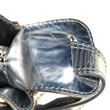 Burberry Metallic Patent House Check Sliced Beaton Silver 16 of 21