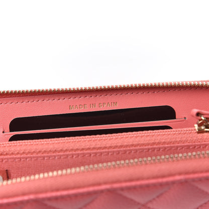 Chanel Caviar Quilted Small Zip Around Wallet Pink 7 of 9