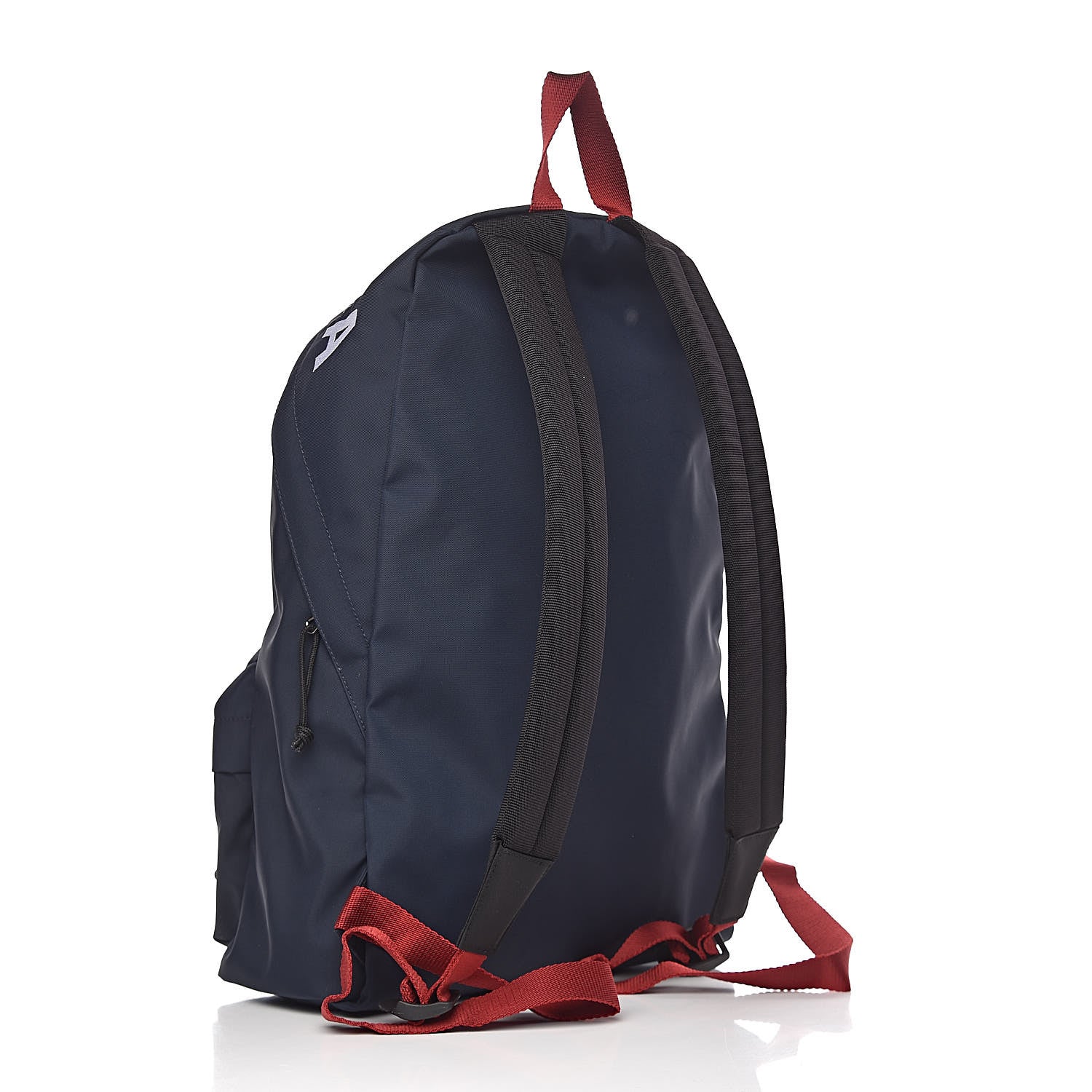 Balenciaga Sport Nylon Logo Embroidered Wheel Backpack Navy Blue Red 3 of 10