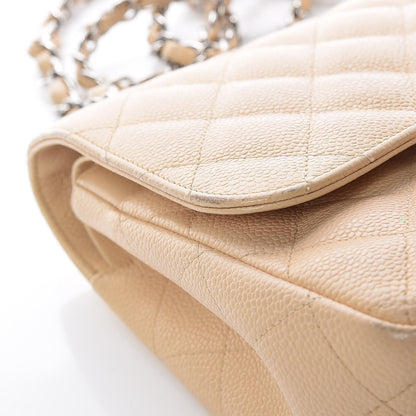 Chanel Caviar Quilted Jumbo Double Flap Beige Clair 12 of 14