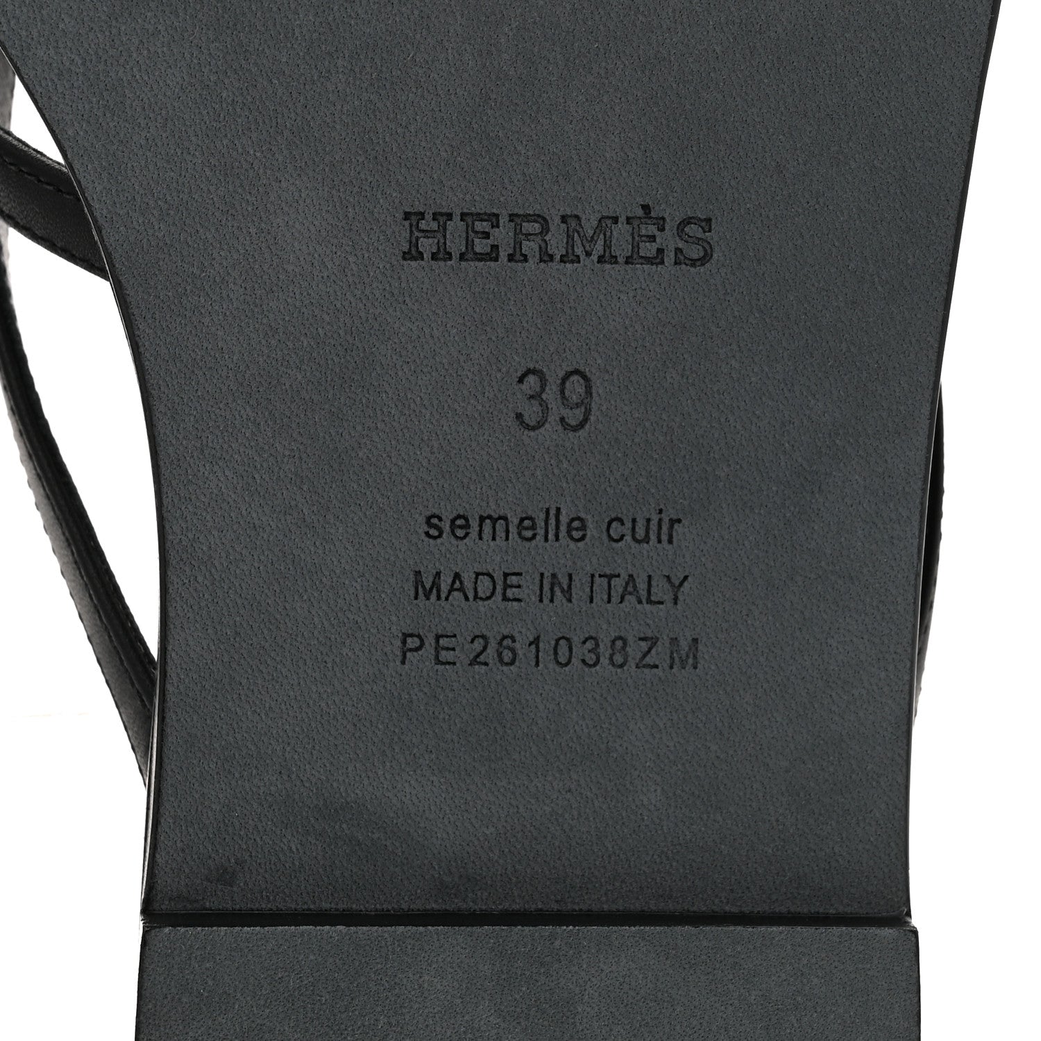 Hermes Calfskin Miss Sandals 39 Black 7 of 9