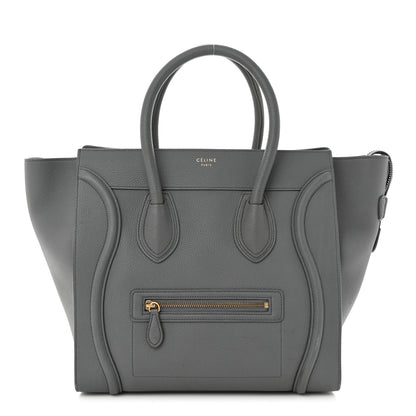 Celine Drummed Calfskin Mini Luggage Kohl 1 of 12