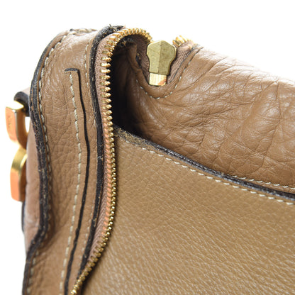 Chloe Calfskin Medium Marcie Round Zip Crossbody Bag Nut 14 of 18