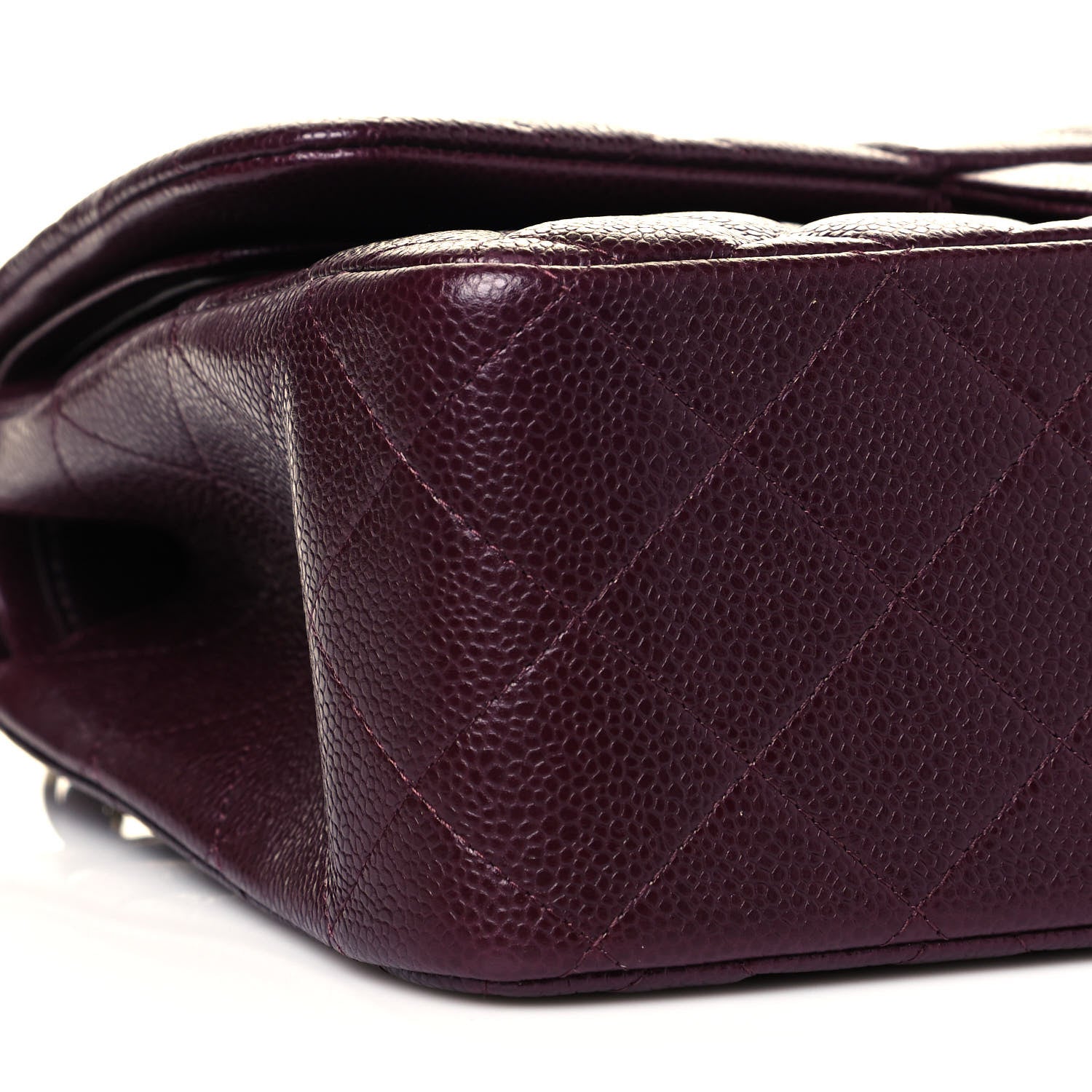 Chanel Caviar Quilted Jumbo Double Flap Burgundy 7 of 8