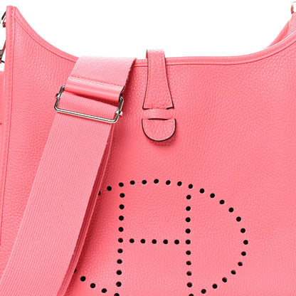 Hermes Taurillon Clemence Evelyne III PM Rose Azalee 8 of 10