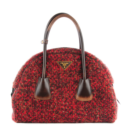 Prada Wool Boucle Vitello Vintage Bowler 1 of 10