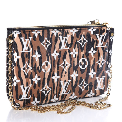 Louis Vuitton Monogram Giant Jungle Pochette Double Zip Black 3 of 10