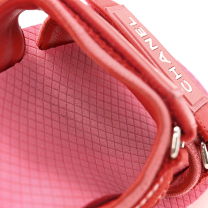 Chanel Fabric Rubber Coco Slides 38 Red 10 of 11