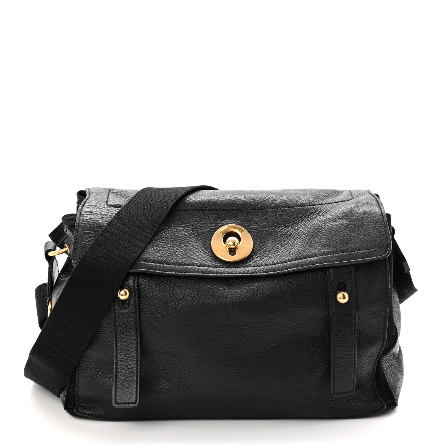 Saint Laurent Calfskin Muse Two Messenger Black 1 of 10