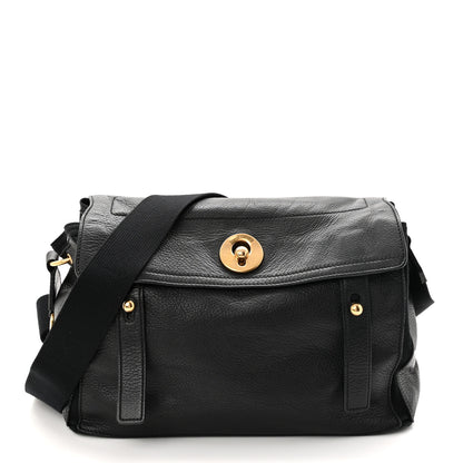 Saint Laurent Calfskin Muse Two Messenger Black 1 of 10