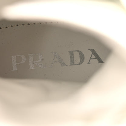 Prada Spazzolato Rois Re-Nylon Metal Triangle Logo Monolith Pouch Pocket 55mm Boots 40 White 7 of 13