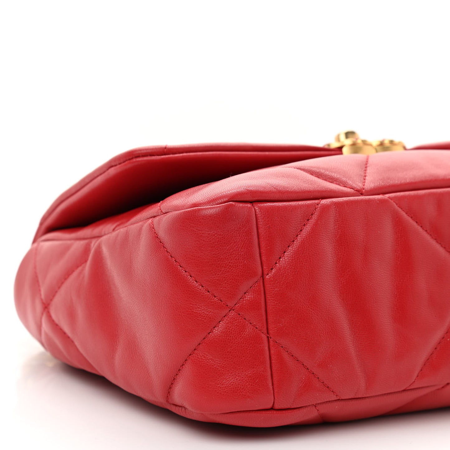 Goatskin Quilted Medium Chanel 19 Flap Red