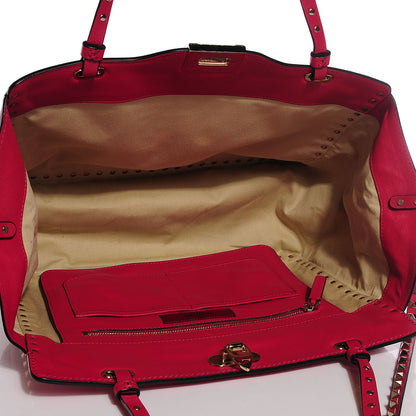 Valentino Garavani Vitello Medium Rockstud Tote Cyclamin 5 of 8